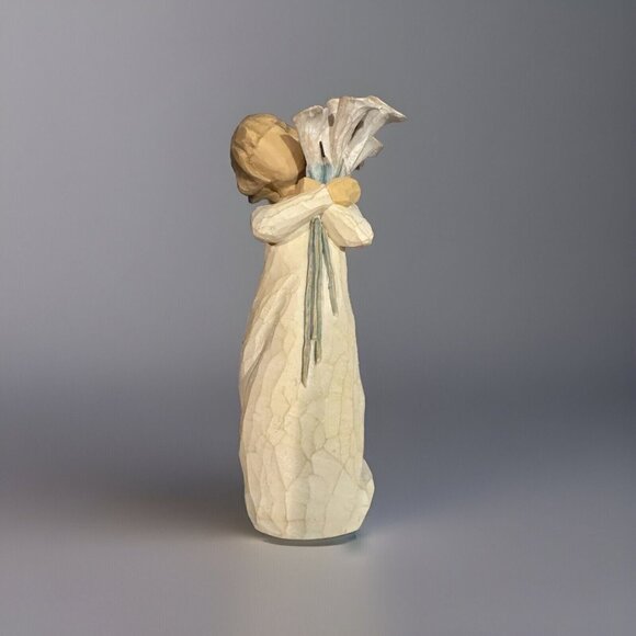Willow Tree "Beautiful Wishes" Figurine With White Flowers Susan Lordi Demdac - Picture 1 of 5